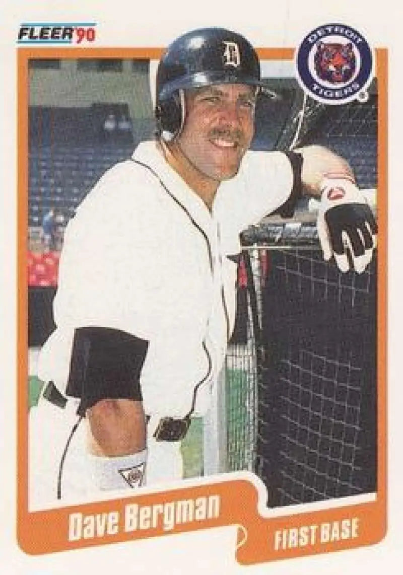 1990 Fleer #600 Dave Bergman NM-MT Detroit Tigers Baseball Card - Baseball Card Single