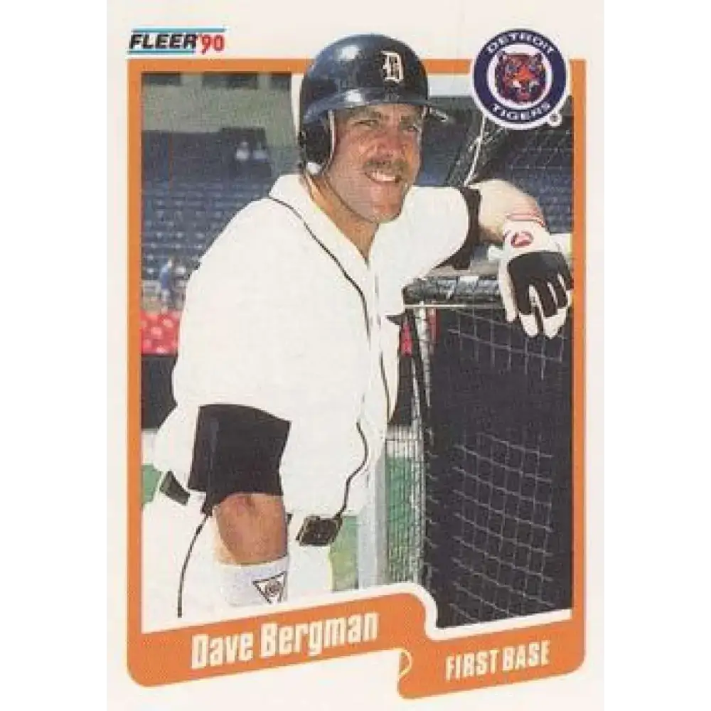 1990 Fleer #600 Dave Bergman NM-MT Detroit Tigers Baseball Card - Baseball Card Single