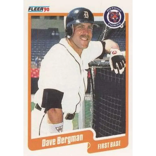 1990 Fleer #600 Dave Bergman NM-MT Detroit Tigers Baseball Card - Baseball Card Single
