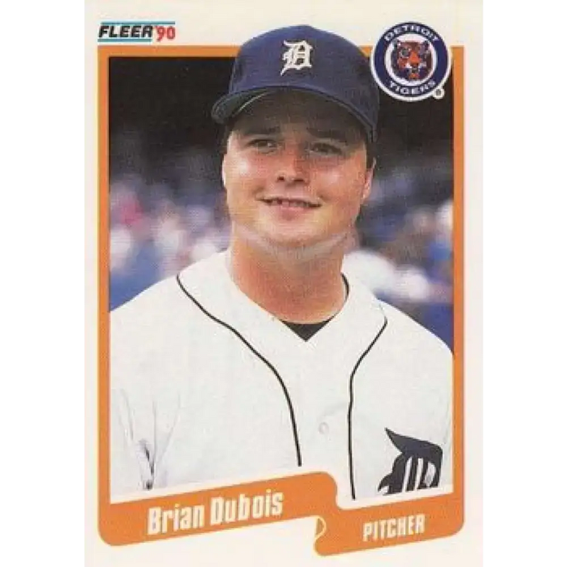 1990 Fleer #601 Brian DuBois NM-MT RC Rookie Detroit Tigers Baseball Card - Baseball Card Single