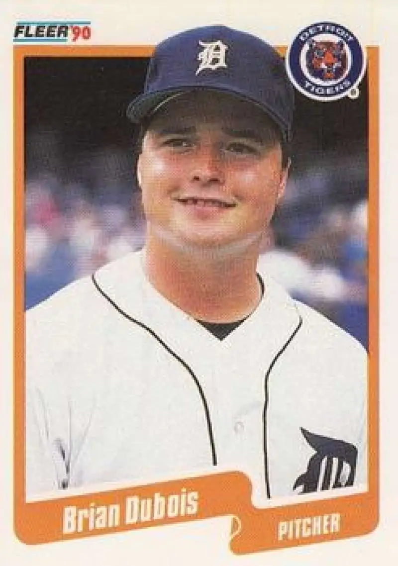 1990 Fleer #601 Brian DuBois NM-MT RC Rookie Detroit Tigers Baseball Card