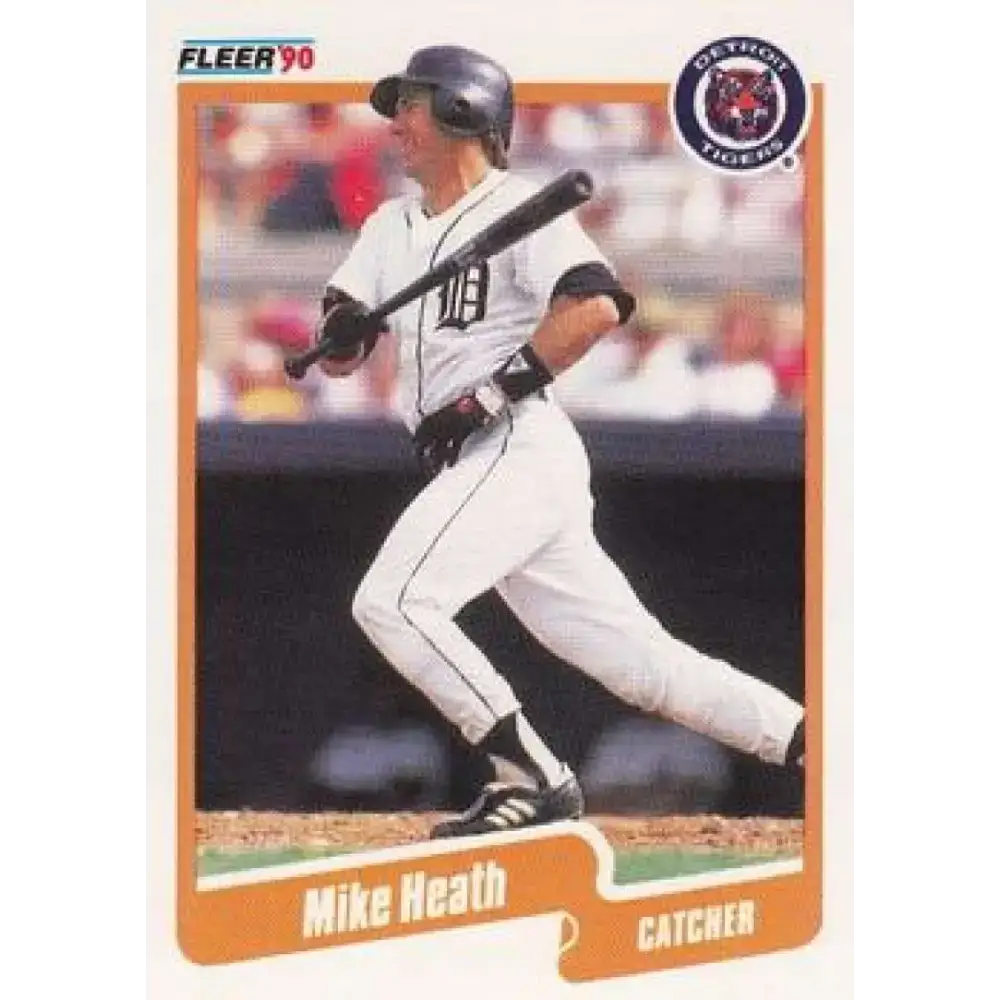 1990 Fleer #603 Mike Heath NM-MT Detroit Tigers Baseball Card - Baseball Card Single