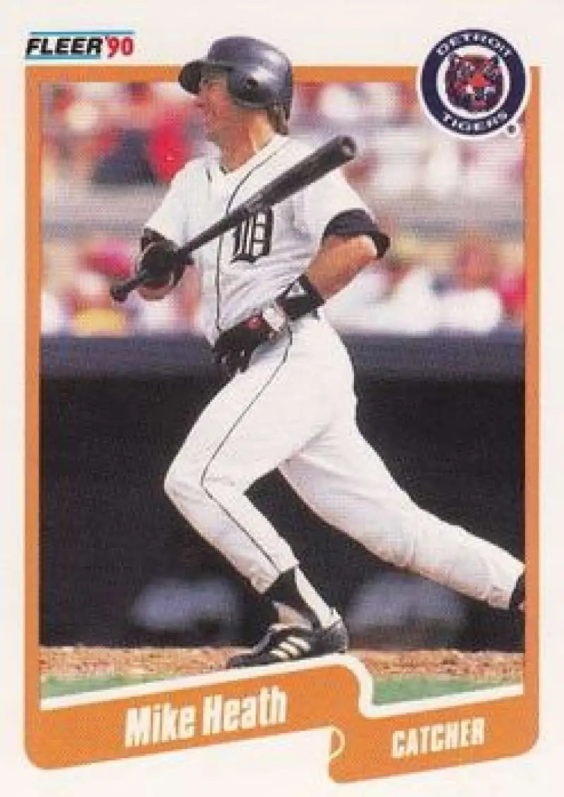 1990 Fleer #603 Mike Heath NM-MT Detroit Tigers Baseball Card - Baseball Card Single