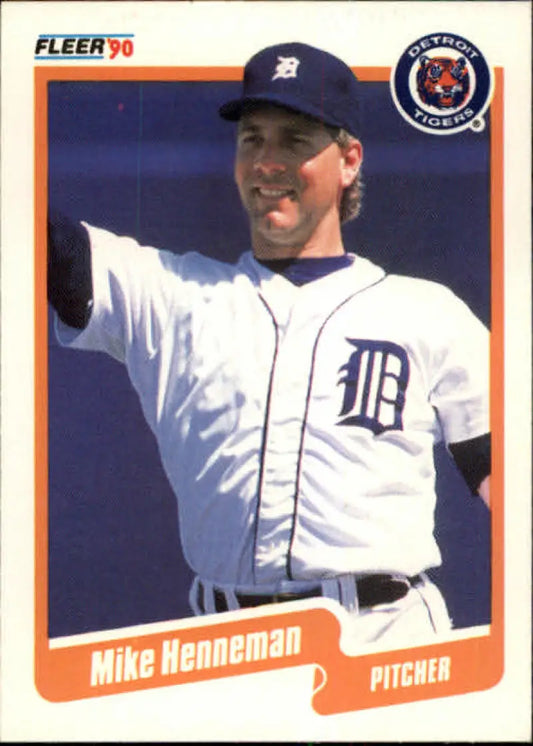 1990 Fleer #604 Mike Henneman NM-MT Detroit Tigers Baseball Card