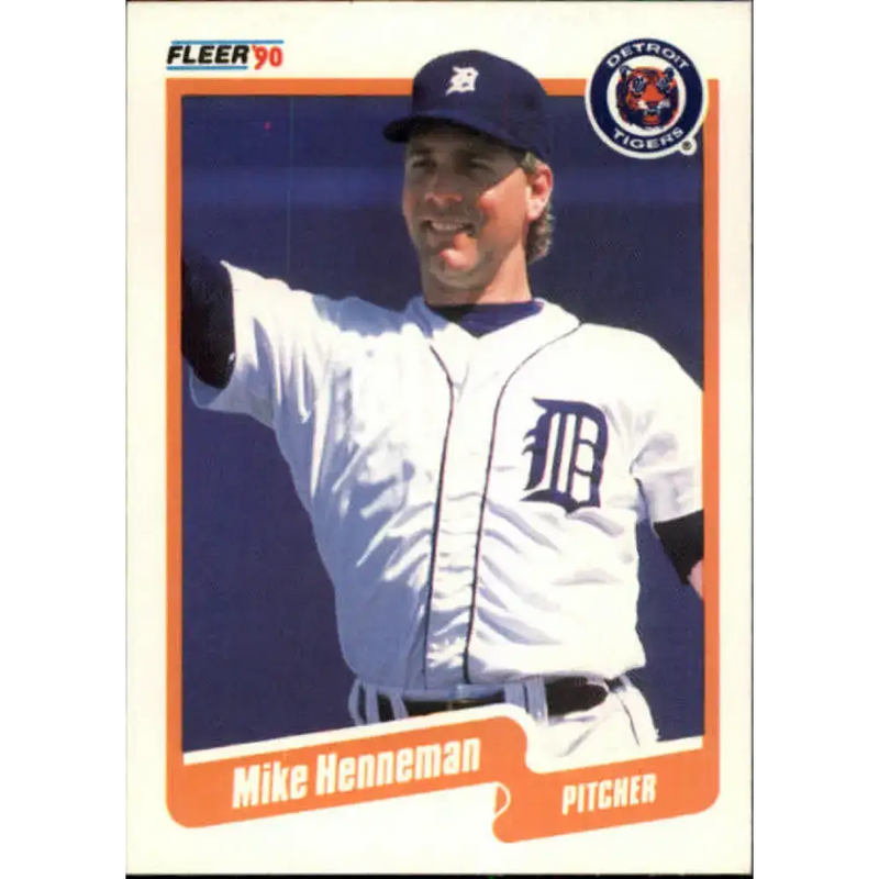 1990 Fleer #604 Mike Henneman NM-MT Detroit Tigers Baseball Card - Baseball Card Single