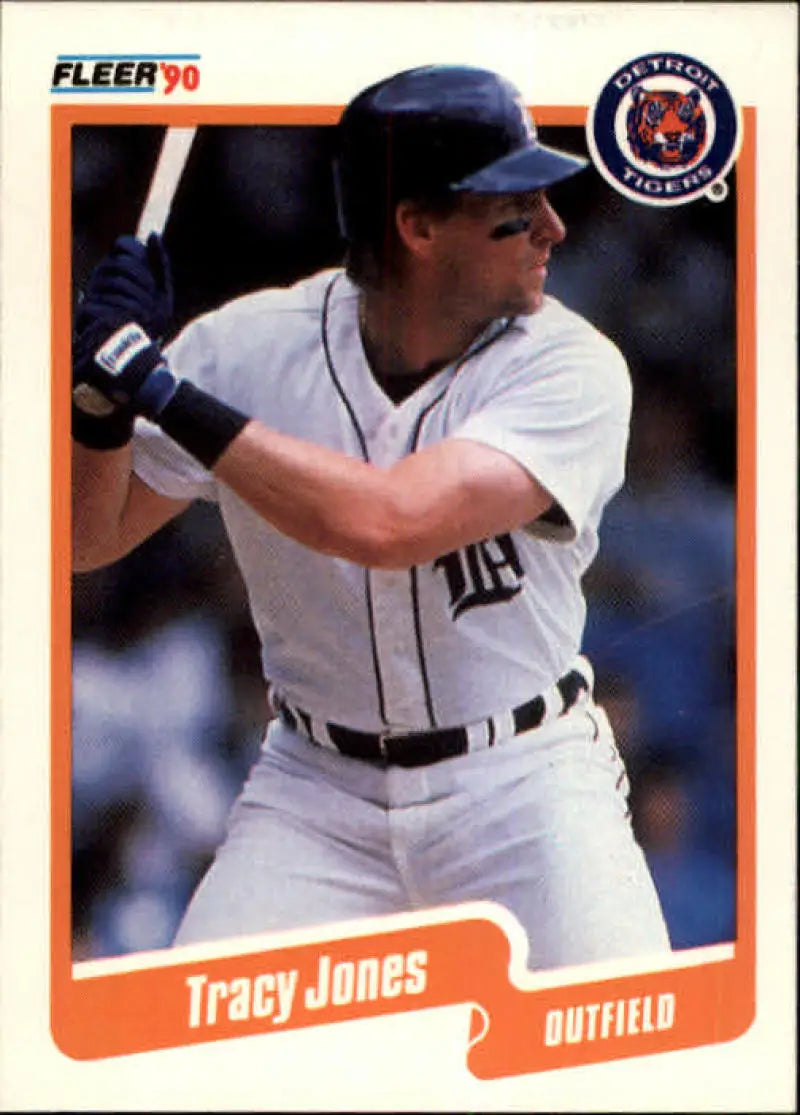 1990 Fleer #607 Tracy Jones NM-MT Detroit Tigers Baseball Card - Baseball Card Single