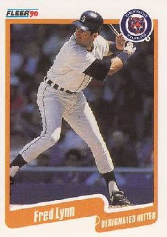 1990 Fleer #609 Fred Lynn NM-MT Detroit Tigers Baseball Card