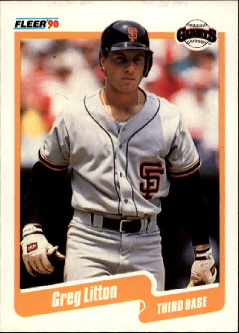 1990 Fleer #61 Greg Litton NM-MT San Francisco Giants Baseball Card - Baseball Card Single
