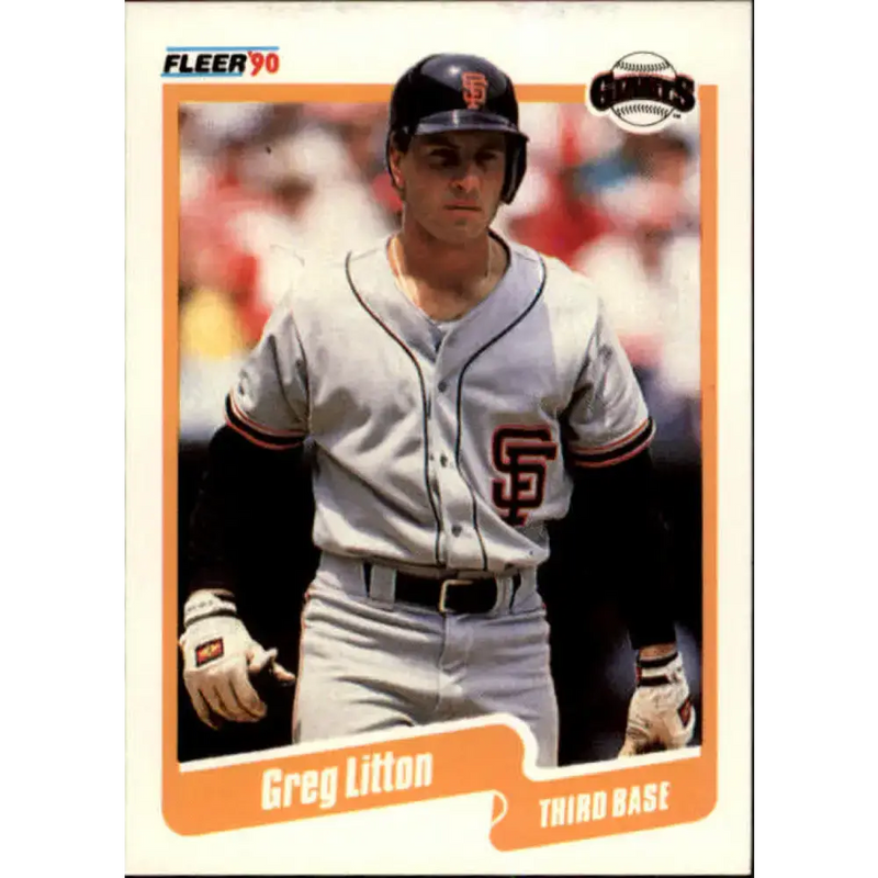 1990 Fleer #61 Greg Litton NM-MT San Francisco Giants Baseball Card - Baseball Card Single