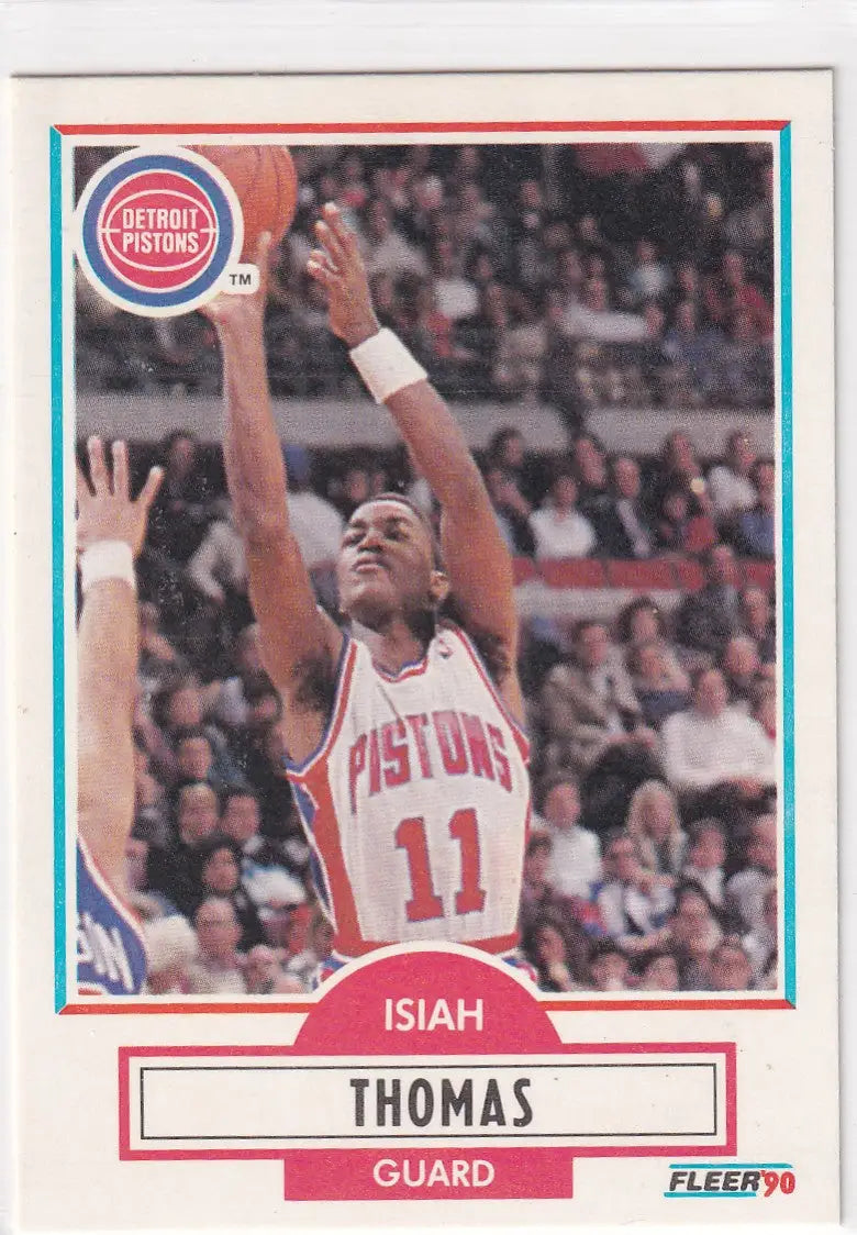 1990 FLEER #61 ISIAH THOMAS- DETROIT PISTONS - Basketball Card Single