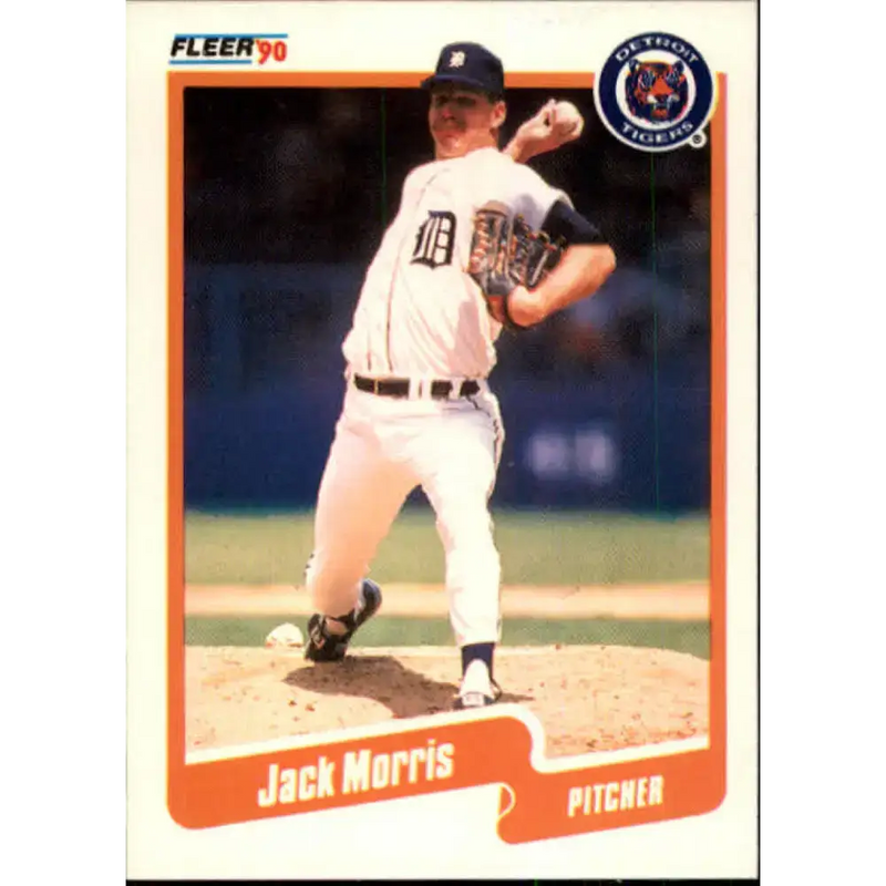 1990 Fleer #610 Jack Morris NM-MT Detroit Tigers Baseball Card - Baseball Card Single