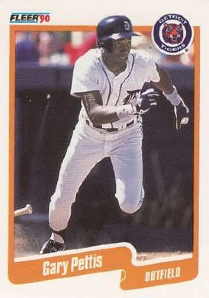 1990 Fleer #612 Gary Pettis NM-MT Detroit Tigers Baseball Card - Baseball Card Single