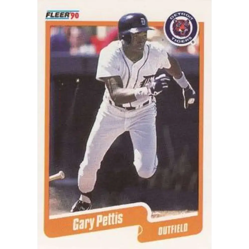1990 Fleer #612 Gary Pettis NM-MT Detroit Tigers Baseball Card - Baseball Card Single
