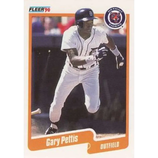 1990 Fleer #612 Gary Pettis NM-MT Detroit Tigers Baseball Card - Baseball Card Single