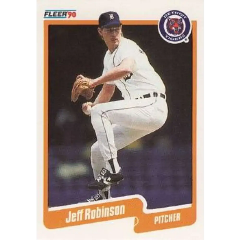 1990 Fleer #614 Jeff Robinson NM-MT Detroit Tigers Baseball Card - Baseball Card Single