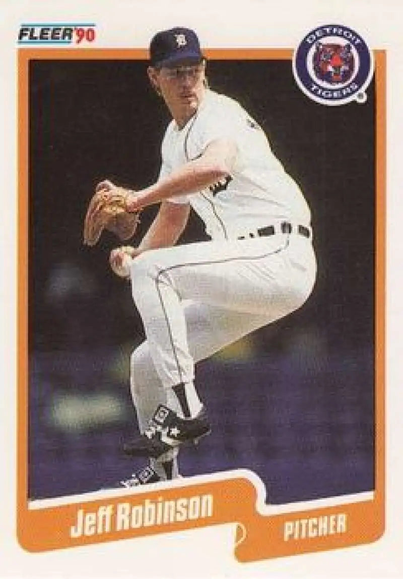 1990 Fleer #614 Jeff Robinson NM-MT Detroit Tigers Baseball Card - Baseball Card Single