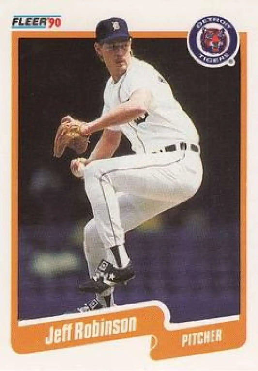1990 Fleer #614 Jeff Robinson NM-MT Detroit Tigers Baseball Card - Baseball Card Single