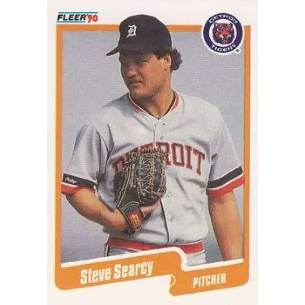 1990 Fleer #615 Steve Searcy NM-MT Detroit Tigers Baseball Card - Baseball Card Single