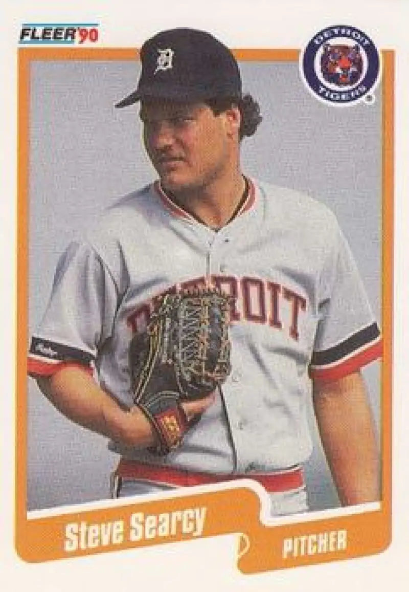 1990 Fleer #615 Steve Searcy NM-MT Detroit Tigers Baseball Card - Baseball Card Single