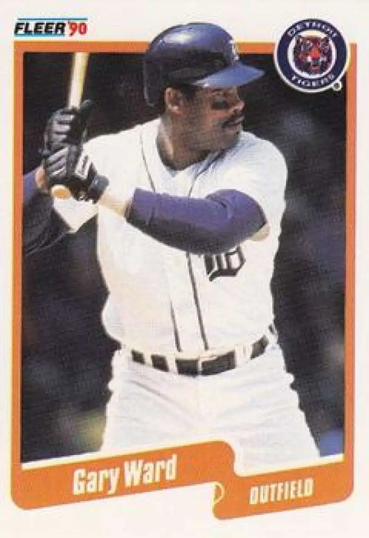 1990 Fleer #618 Gary Ward NM-MT Detroit Tigers Baseball Card - Baseball Card Single