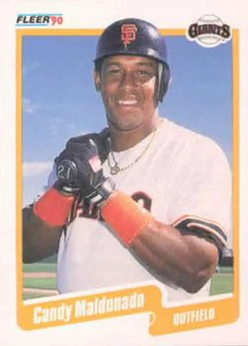1990 Fleer #62 Candy Maldonado NM-MT San Francisco Giants Baseball Card - Baseball Card Single