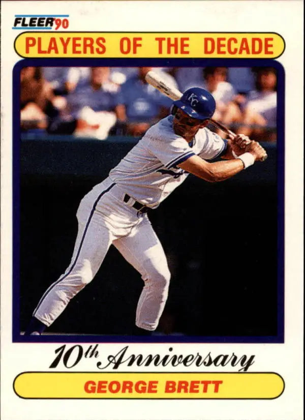 1990 Fleer #621 George Brett NM-MT Kansas City Royals Baseball Card - Baseball Card Single