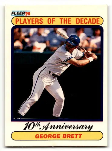 1990 Fleer #621a George Brett NM Near Mint Royals 1980 ERR ID:64179 - Baseball Card Single