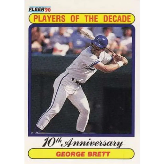 1990 Fleer #621b George Brett 1980 COR NM-MT Kansas City Royals Baseball Card - Baseball Card Single