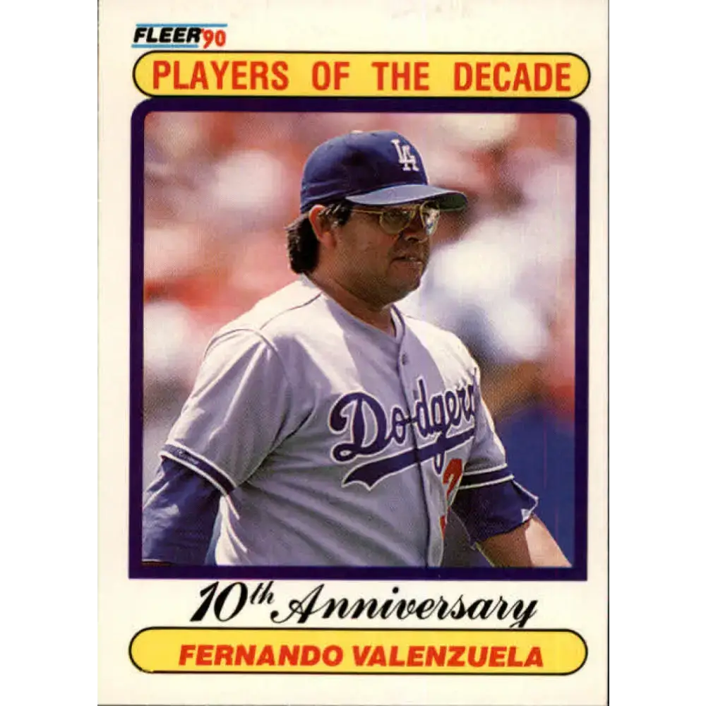 1990 Fleer #622 Fernando Valenzuela 1981 NM-MT Los Angeles Dodgers Baseball Card - Baseball Card Single