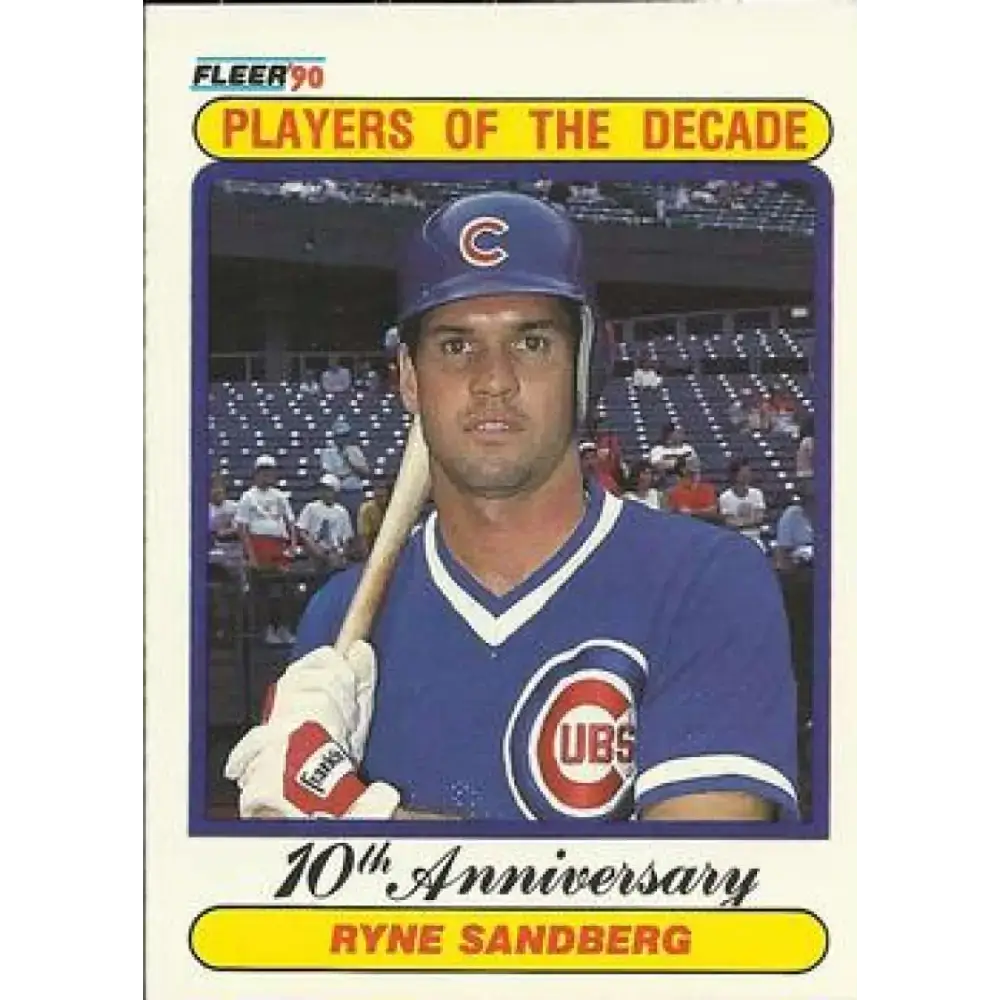 1990 Fleer #625 Ryne Sandberg 1984 NM-MT Chicago Cubs Baseball Card - Baseball Card Single