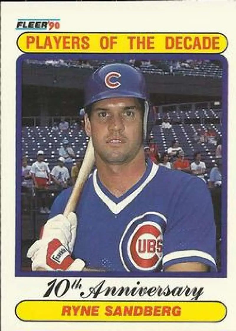 1990 Fleer #625 Ryne Sandberg NM-MT Chicago Cubs Baseball Card - Baseball Card Single