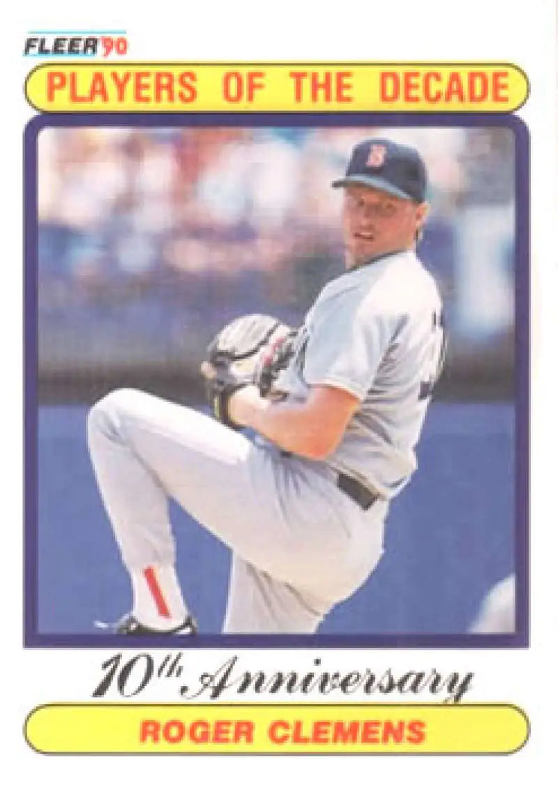 1990 Fleer #627 Roger Clemens NM-MT Boston Red Sox Baseball Card - Baseball Card Single
