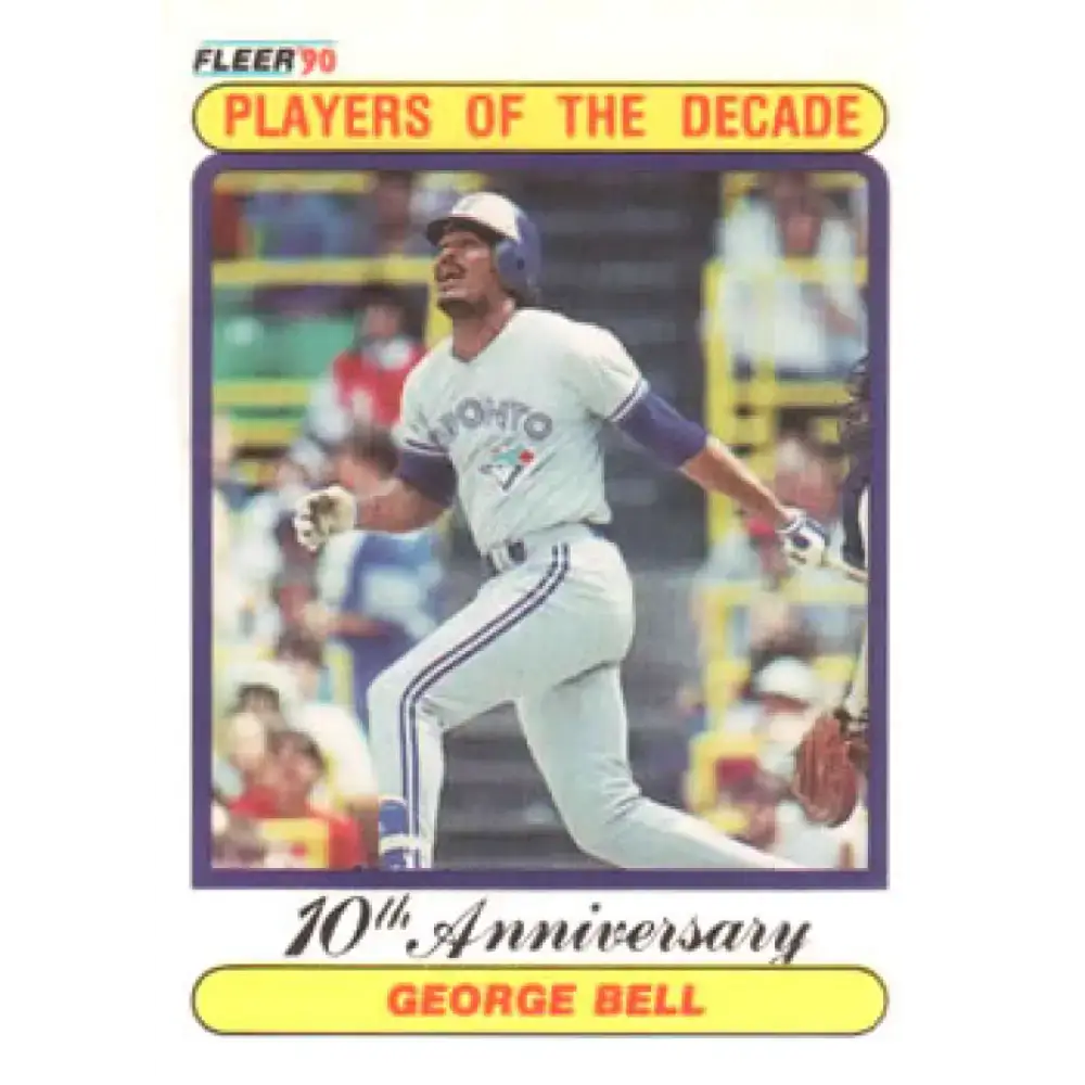 1990 Fleer #628 George Bell 1987 NM-MT Toronto Blue Jays Baseball Card - Baseball Card Single