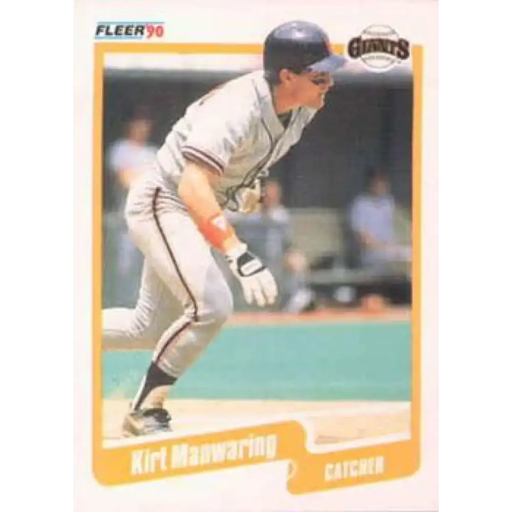1990 Fleer #63 Kirt Manwaring UER NM-MT San Francisco Giants Baseball Card - Baseball Card Single