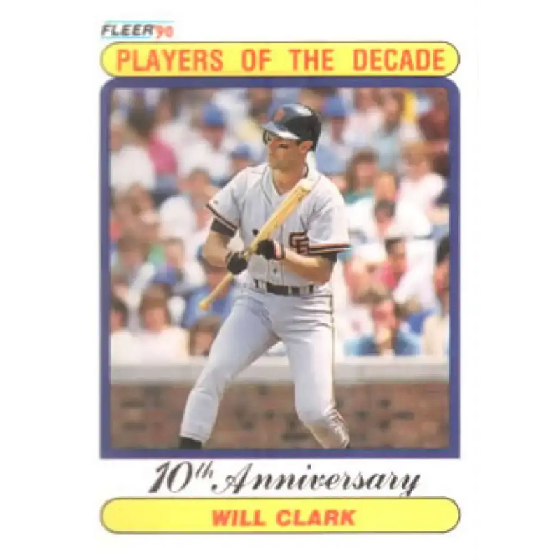 1990 Fleer #630 Will Clark 1989 NM-MT San Francisco Giants Baseball Card - Baseball Card Single