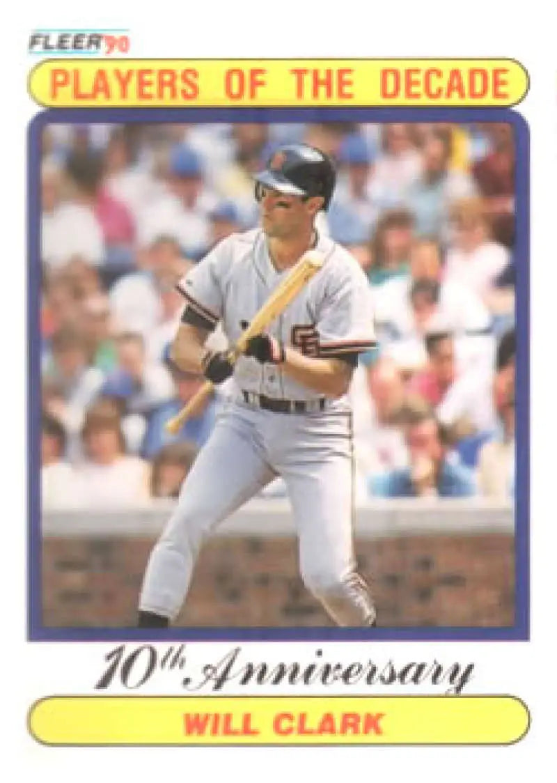 1990 Fleer #630 Will Clark NM-MT San Francisco Giants Baseball Card - Baseball Card Single