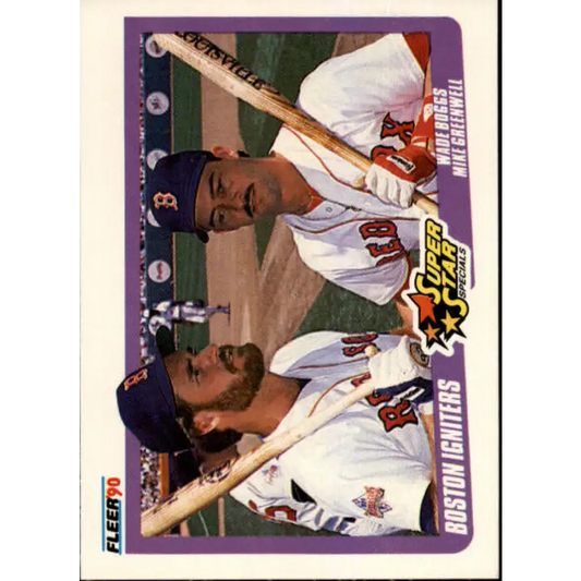 1990 Fleer #632 Wade Boggs/Mike Greenwell Boston Igniters NM-MT Boston Red Sox Baseball Card - Baseball Card Single