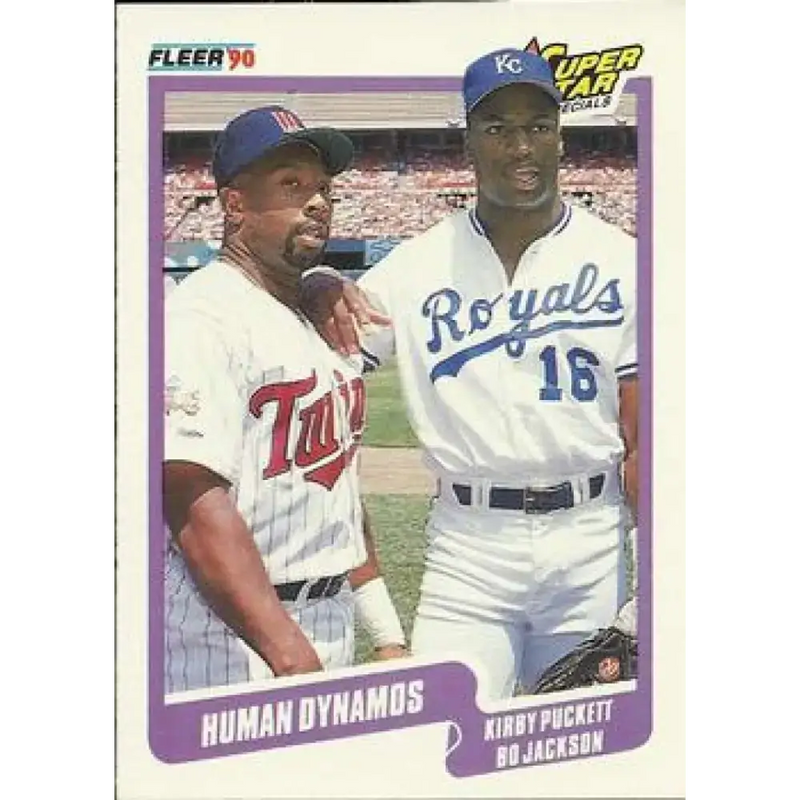 1990 Fleer #635 Kirby Puckett/Bo Jackson Human Dynamos NM-MT Minnesota Twins/Kansas City Royals Baseball Card