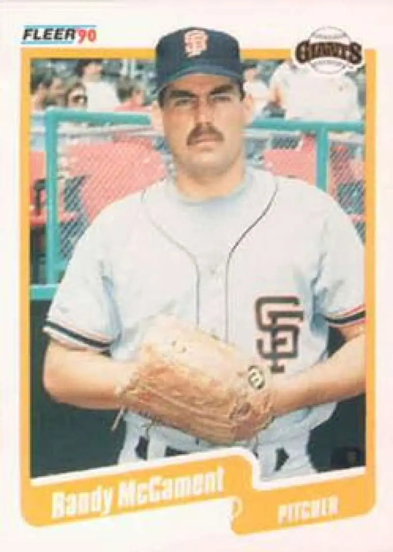 1990 Fleer #64 Randy McCament NM-MT RC Rookie San Francisco Giants Baseball Card - Baseball Card Single