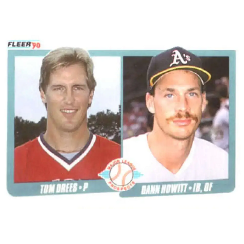 1990 Fleer #644 Tom Drees/Dann Howitt NM-MT RC Rookie Chicago White Sox/Oakland Athletics Baseball Card - Baseball Card