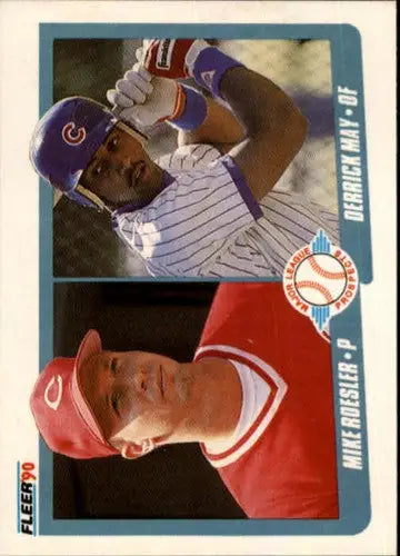 1990 Fleer #645 Mike Roesler/Derrick May NM-MT RC Rookie ID:21813 - Baseball Card Single