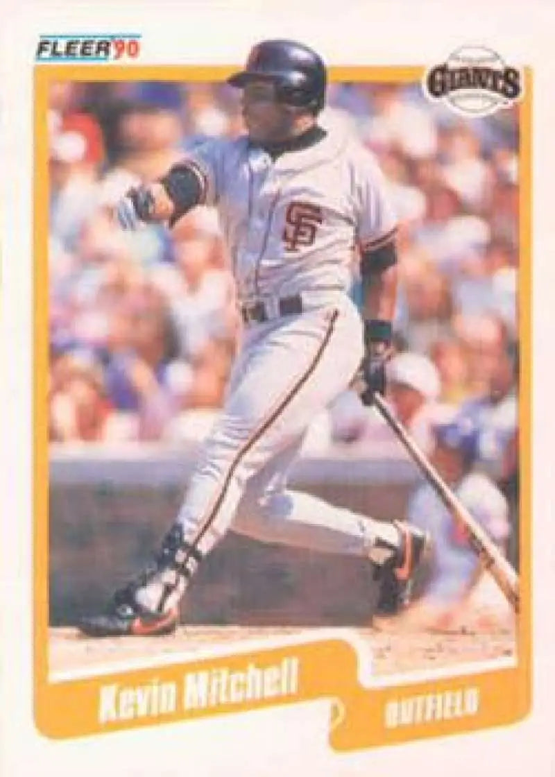 1990 Fleer #65 Kevin Mitchell NM-MT San Francisco Giants Baseball Card - Baseball Card Single