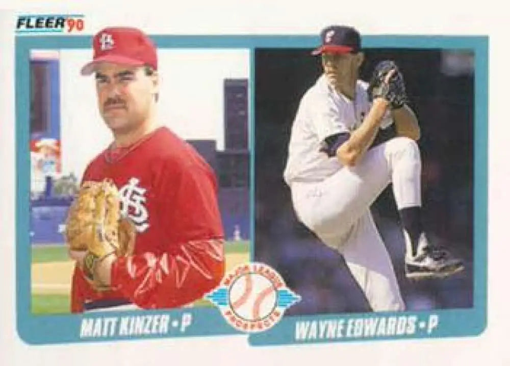 1990 Fleer #652 Matt Kinzer/Wayne Edwards NM-MT RC Rookie St. Louis Cardinals/Chicago White Sox Baseball Card