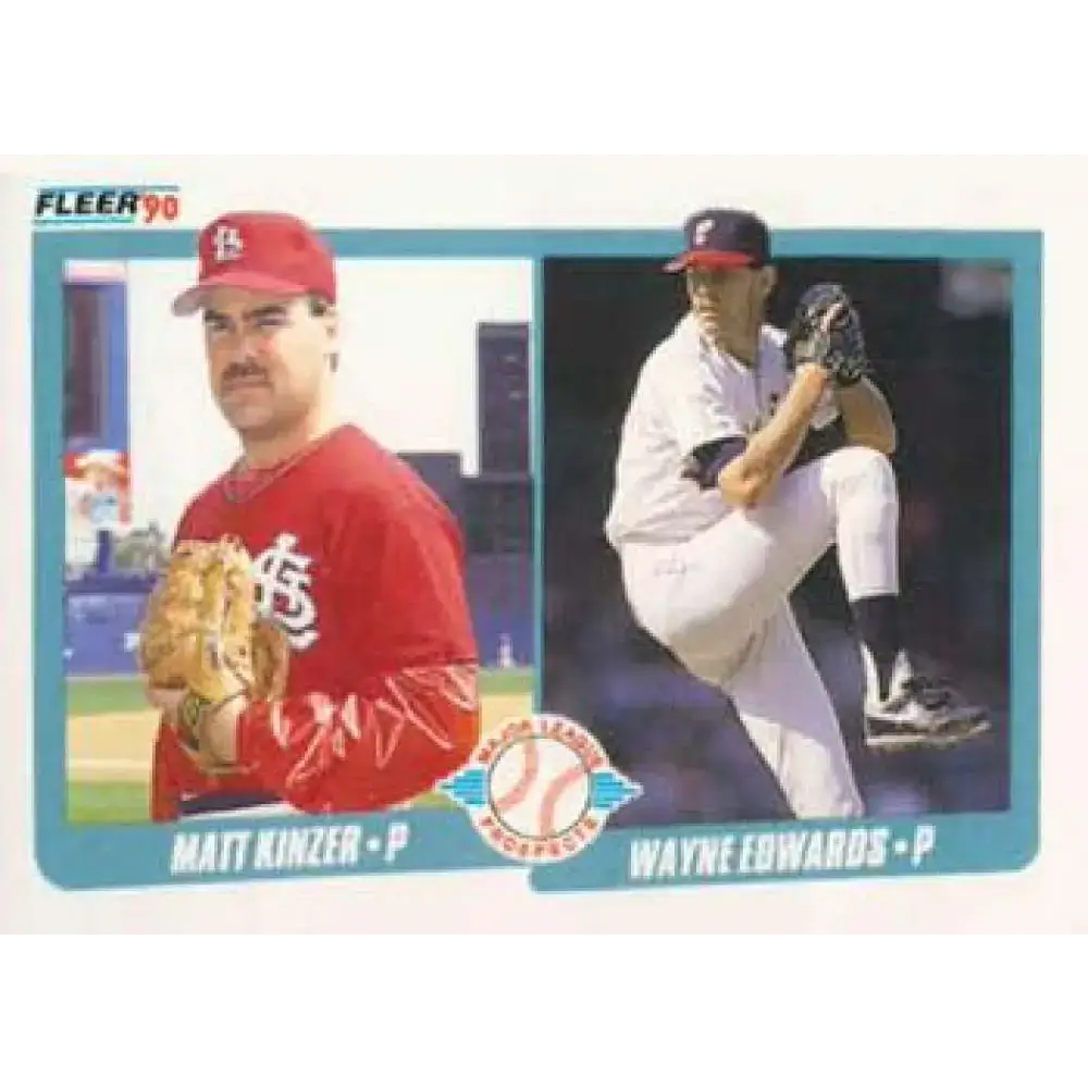 1990 Fleer #652 Matt Kinzer/Wayne Edwards NM-MT RC Rookie St. Louis Cardinals/Chicago White Sox Baseball Card