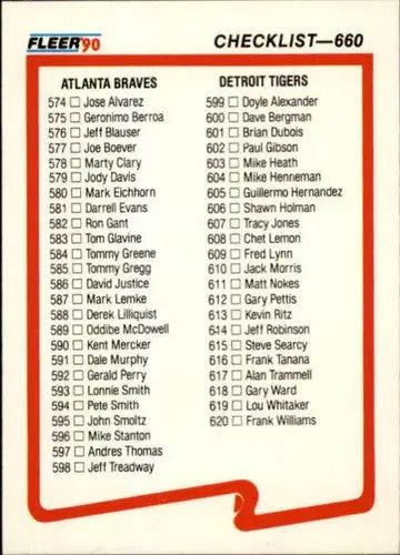 1990 Fleer #659 Indians/Mariners-White Sox/Phillies NM-MT CL ID:3652 - Baseball Card Single