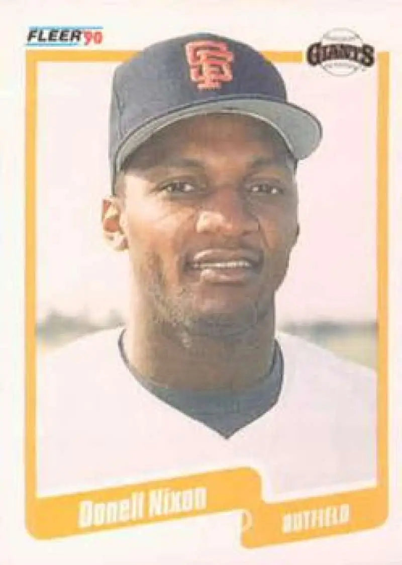1990 Fleer #66 Donell Nixon NM-MT San Francisco Giants Baseball Card - Baseball Card Single