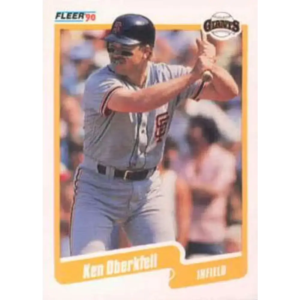 1990 Fleer #67 Ken Oberkfell NM-MT San Francisco Giants Baseball Card - Baseball Card Single