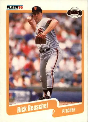 Original gloss of 1990 Fleer Rick Reuschel baseball card from Giants collection