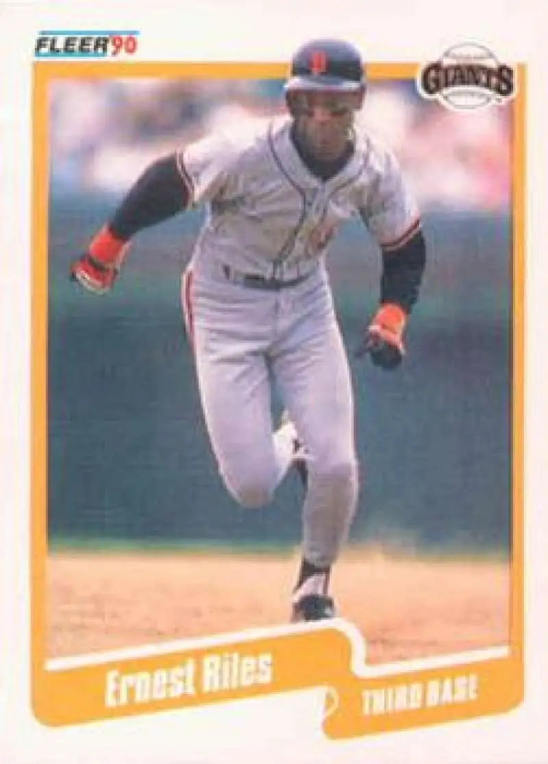 1990 Fleer #69 Ernest Riles NM-MT San Francisco Giants Baseball Card - Baseball Card Single