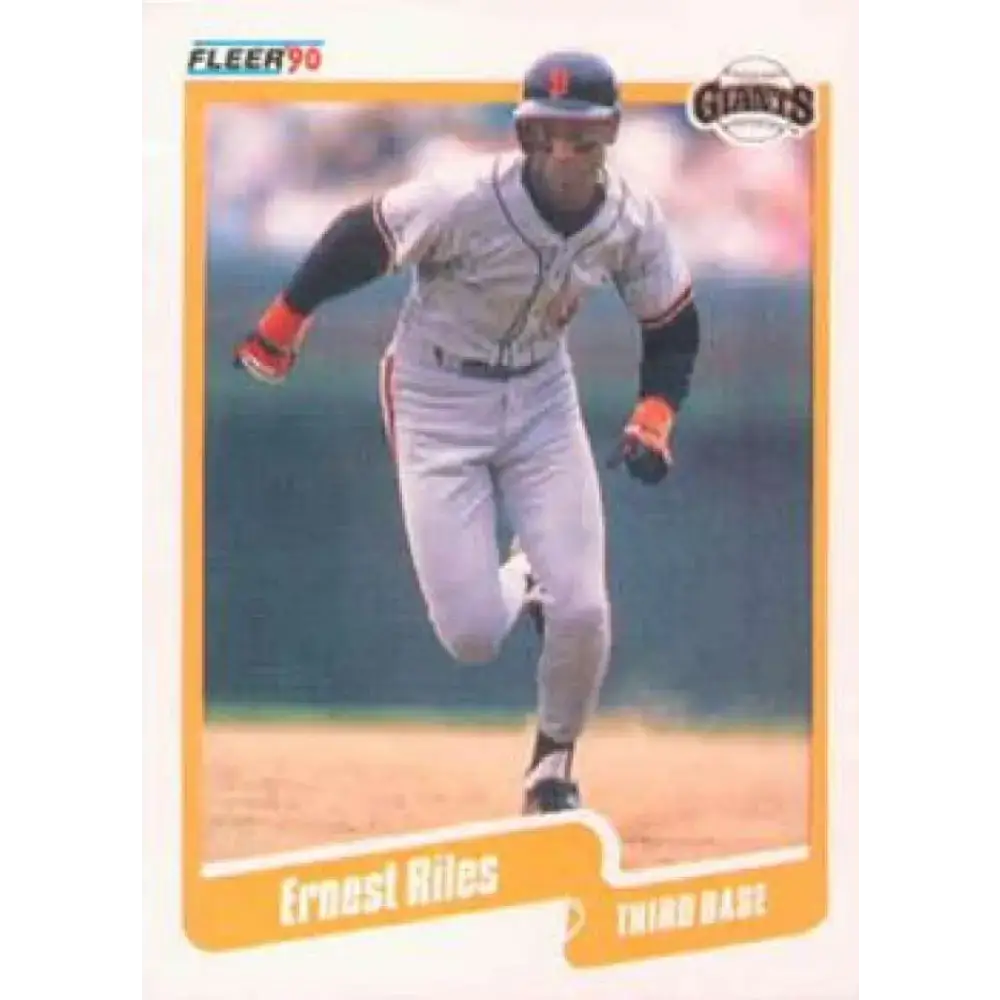 1990 Fleer #69 Ernest Riles NM-MT San Francisco Giants Baseball Card - Baseball Card Single